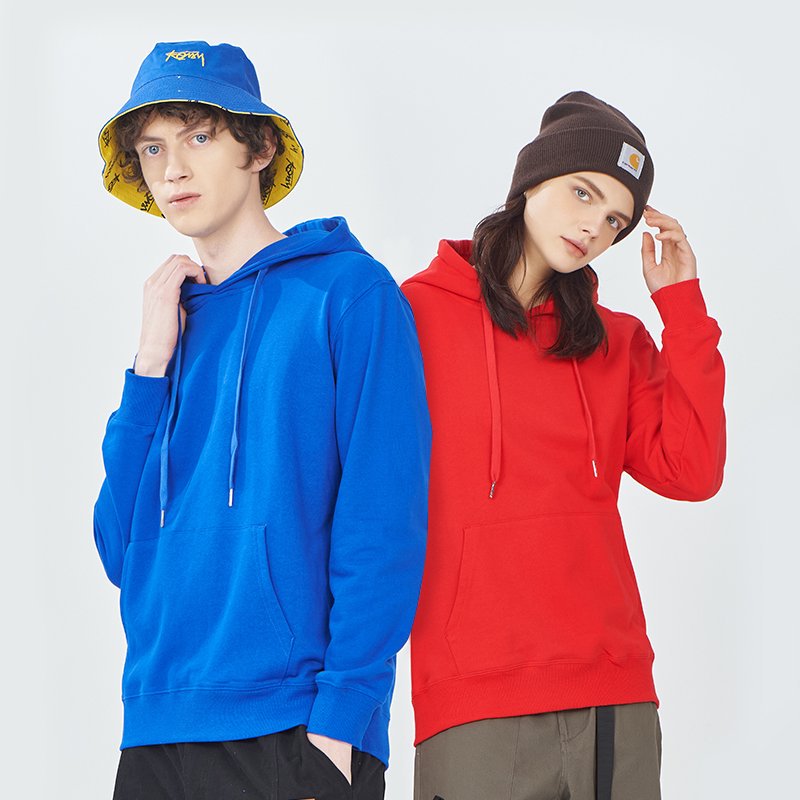 BYW3002 - 300g pure cotton terry hooded pullover hoodie for both men and women