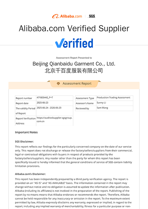 Supplier Assessment Report-Beijing Qianbaidu Garment Co., Ltd.