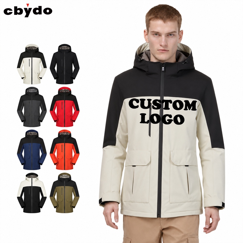 QBD-0177 One piece hooded thick jacket